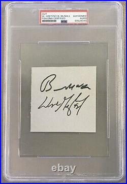 WAYNE GRETZKY & BRUCE McNALL Autograph CUT Signed KINGS PSA/DNA Authentic RARE