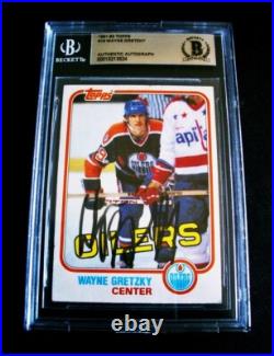 WAYNE GRETZKY Edmonton Oilers Autographed 1981-82 Topps #16 Hockey Card