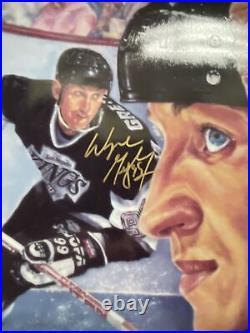 WAYNE GRETZKY & GORDIE HOWE SIGNED AUTOGRAPHED gartlan Art Plate BECKETT BAS