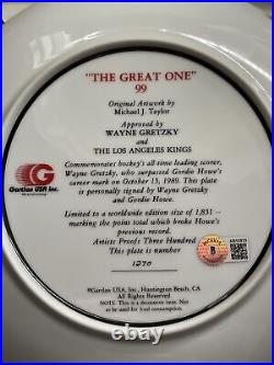 WAYNE GRETZKY & GORDIE HOWE SIGNED AUTOGRAPHED gartlan Art Plate BECKETT BAS