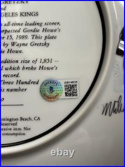 WAYNE GRETZKY & GORDIE HOWE SIGNED AUTOGRAPHED gartlan Art Plate BECKETT BAS