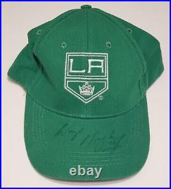 WAYNE GRETZKY HOF SIGNED Green LA KINGS HAT Charity Event For Children's? Rare