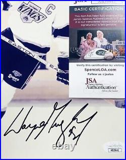 WAYNE GRETZKY Kings Signed 8x10 WithJSA Cert BOLD SIGNATURE & FREE SHIPPING