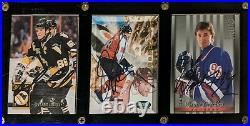 WAYNE GRETZKY MARIO LEMIEUX ERIC LINDROS TRIPLE AUTOGRAPH COA Authenticity SIGN