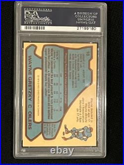 WAYNE GRETZKY SIGNED 1979 O-PEE-CHEE ROOKIE CARD #18 PSA/DNA Auto GRADE MINT 9