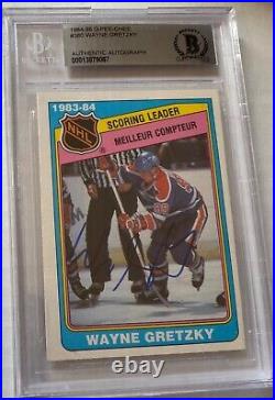 WAYNE GRETZKY SIGNED Card 1984-85 O-PEE-CHEE BAS BECKETT AUTHENTICATED