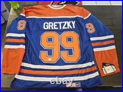 WAYNE GRETZKY SIGNED EDMONTON OILERS THROWBACK JERSEY JSA LOA NHL Hockey Vintage