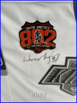 WAYNE GRETZKY SIGNED KINGS 802 GOALS Authentic JERSEY UDA LE 237/1000 autograph