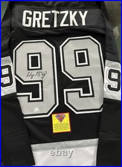 WAYNE GRETZKY SIGNED LOS ANGELES LA KINGS CUSTOM JERSEY AUTOGRAPHED WithCOA 597