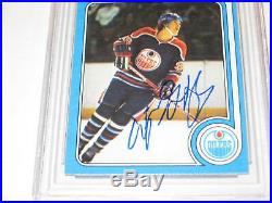 WAYNE GRETZKY Signed 1979-80 TOPPS ROOKIE Card #18 Beckett Authenticated VINTAGE