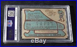 WAYNE GRETZKY Signed 1979 Topps Rookie RC Card #18 PSA slabbed Auto 0929