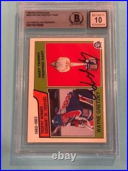 WAYNE GRETZKY Signed 1983-84 O-PEE-CHEE HART Card #203 Beckett BAS AUTO 10