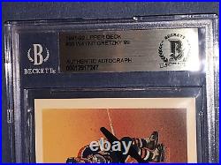 WAYNE GRETZKY Signed 1991-92 UPPER DECK Card #38 Beckett Slabbed BAS