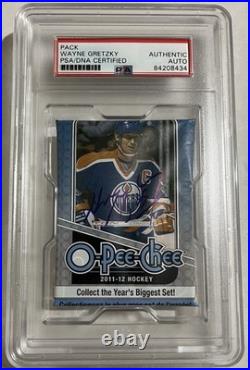 WAYNE GRETZKY Signed 2011-12 O-Pee-Chee Autograph Pack PSA/DNA Slabbed AUTO