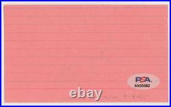 WAYNE GRETZKY Signed 3 x 5 Index Card Autograph PSA/DNA Certified Authentic AUTO