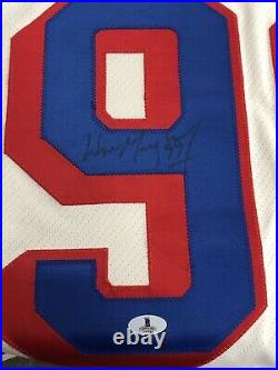 WAYNE GRETZKY Signed Autographed New York Rangers Jersey BAS BECKETT