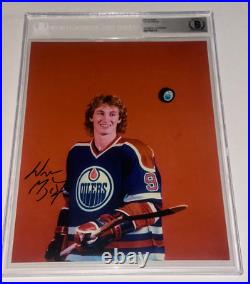 WAYNE GRETZKY Signed Edmonton OILERS 8 X 10 PHOTO Beckett BAS Encapsulated