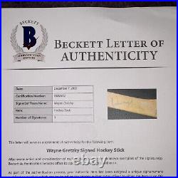 WAYNE GRETZKY Signed GAME USED Easton Aluminum STICK with Beckett LOA (BAS)