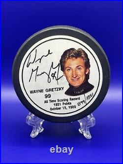 WAYNE GRETZKY The Great One Autographed Hockey Puck #/1851 JSA Authentic Auto