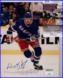 WAYNE GRETZKY UDA SIGNED NY RANGERS 8x10 PHOTO with JSA AUTOGRAPH COA MINT AUTO