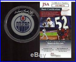 WAYNE GRETZKY WGA SIGNED EDMONTON OILERS OFFICIAL PUCK with JSA AUTOGRAPH COA AUTO