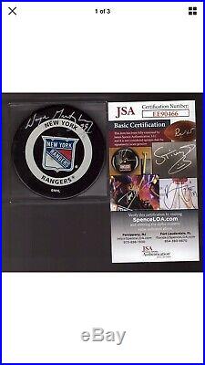 WAYNE GRETZKY WGA SIGNED NY RANGERS OFFICIAL GAME PUCK with JSA AUTOGRAPH COA AUTO
