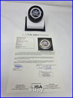 WAYNE GRETZKY signed 2001 All Star official game puck JSA COA Full LOA OILERS