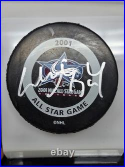 WAYNE GRETZKY signed 2001 All Star official game puck JSA COA Full LOA OILERS