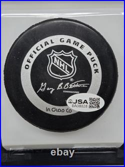 WAYNE GRETZKY signed 2001 All Star official game puck JSA COA Full LOA OILERS