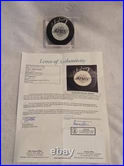 WAYNE GRETZKY signed KINGS official game puck JSA COA Full LOA