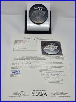 WAYNE GRETZKY signed KINGS official game puck JSA COA Full LOA