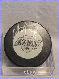 WAYNE GRETZKY signed KINGS official game puck JSA COA Full LOA