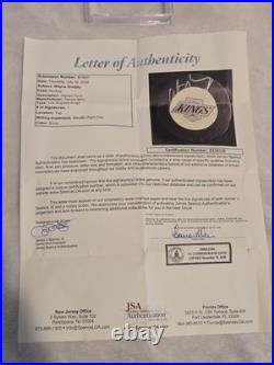 WAYNE GRETZKY signed KINGS official game puck JSA COA Full LOA