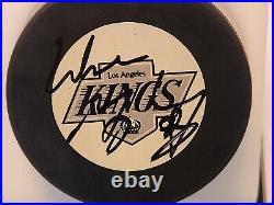 WAYNE GRETZKY signed KINGS puck JSA COA Full LOA