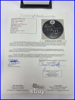WAYNE GRETZKY signed OILERS puck JSA COA Full LOA full signature