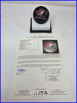 WAYNE GRETZKY signed team CANADA puck JSA COA Full LOA RANGERS OILERS KINGS