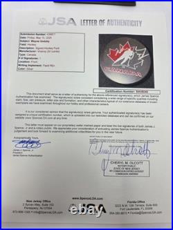 WAYNE GRETZKY signed team CANADA puck JSA COA Full LOA RANGERS OILERS KINGS WAYNE GRETZKY signed team CANADA puck JSA COA Full LOA RANGERS OILERS KINGS