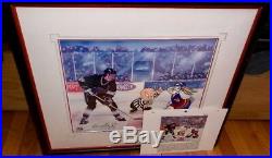 Warner Bros Wayne Gretzky Signed Cel Great Ones Los Angeles Kings + Rare Promo