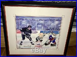 Warner Bros Wayne Gretzky Signed Cel Great Ones Los Angeles Kings + Rare Promo