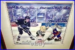 Warner Bros Wayne Gretzky Signed Cel Great Ones Los Angeles Kings + Rare Promo