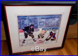 Warner Bros Wayne Gretzky Signed Cel Great Ones Los Angeles Kings + Rare Promo