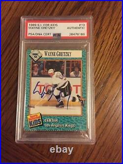Wayne GRETZKY Signed PSA/DNA EXTREMELY RARE (S. I. For Kids) Kings Vintage AUTO