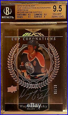 Wayne Gretzky 15-16 UD Black Cup Coronations Spectrum /10. GEM MINT POP1. WOW