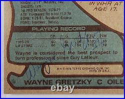 Wayne Gretzky 1979-80 Topps RC (Signed On Back) JSA 6.5 Auto Grade 7 Vintage JSA