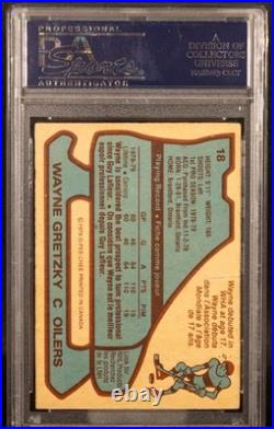 Wayne Gretzky 1979 O-Pee-Chee #18 Rookie RC SIGNED AUTO PSA / DNA 9 MINT