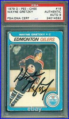 Wayne Gretzky 1979 O-Pee-Chee (OPC) Rookie #18 Autograph PSA/DNA Authentic