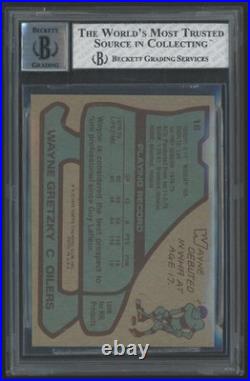 Wayne Gretzky 1979 Topps #18 Rookie Auto BGS 6 Autograph 9