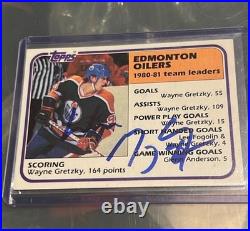 Wayne Gretzky 1980-81 SCORING LEADERS Score #52 Autographed Card