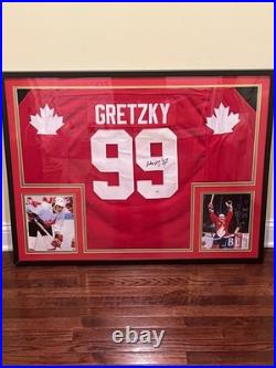Wayne Gretzky 1987 Team Canada Cup Autographed Signed Framed Jersey With PSA COA