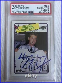 Wayne Gretzky 1988 Topps Signed Autographed PSA 10 Gem Mint Rare Kings Jersey
